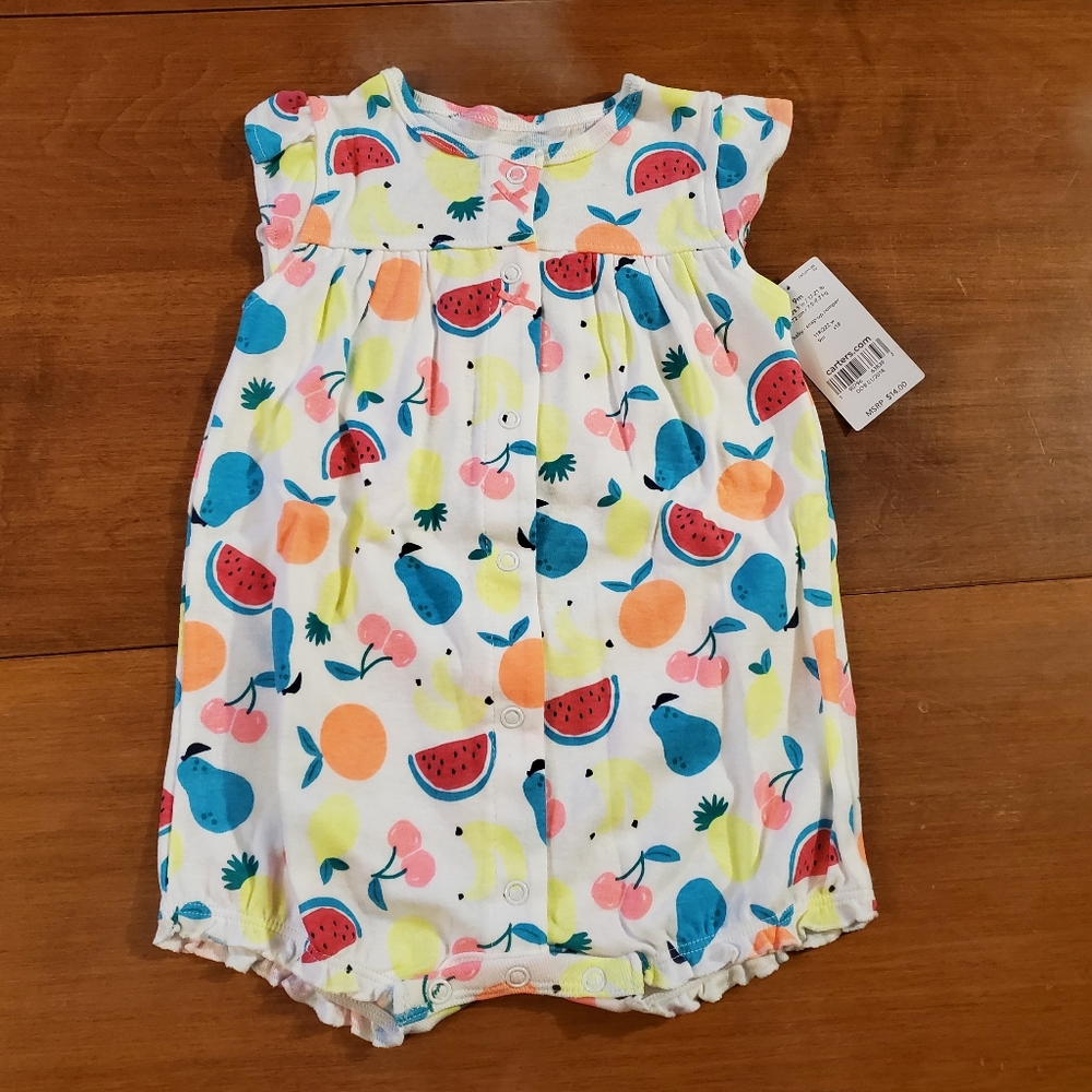 NWT Carter's Girl's Fruit Onesie